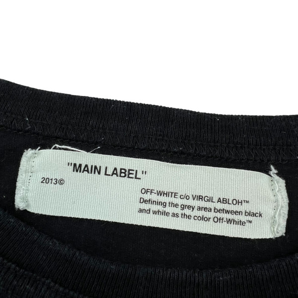 Off-White Spray Diagonal Black Long Sleeve T Shirt 