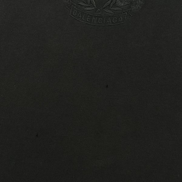 Balenciaga Crest Embroidered Black T Shirt