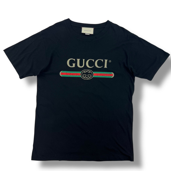 Gucci Printed Logo Black T-Shirt 