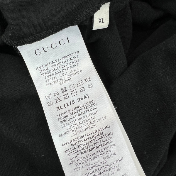Gucci Printed Logo T Shirt Black 