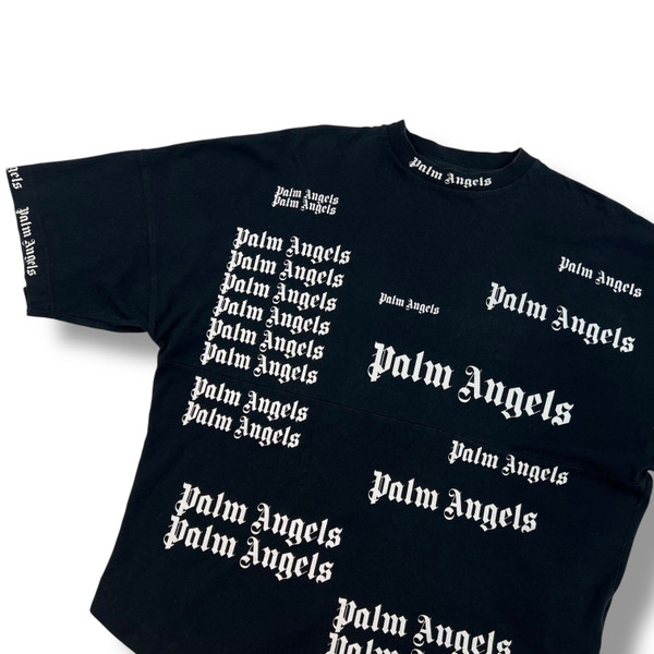 Palm Angels Multi Logo Black T-Shirt 
