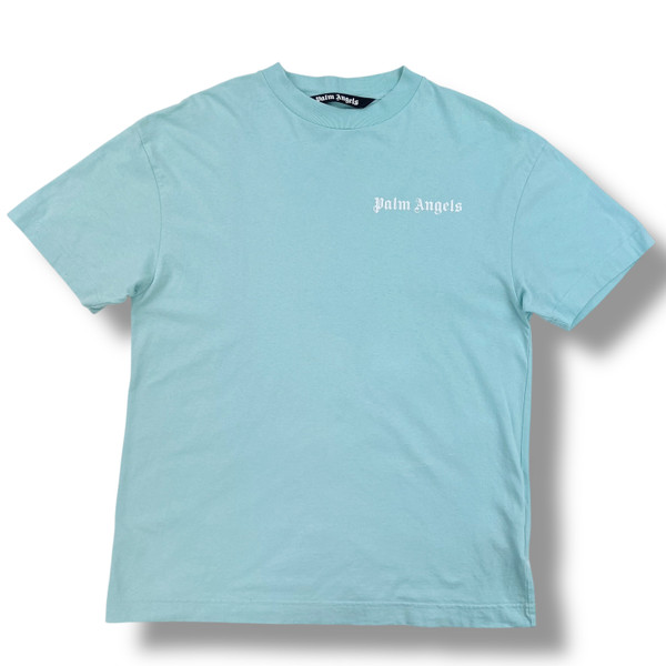 Palm Angels Baby Blue Small Logo T Shirt 