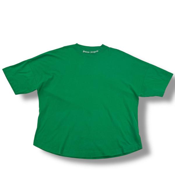 Palm Angels Green Spellout T Shirt 