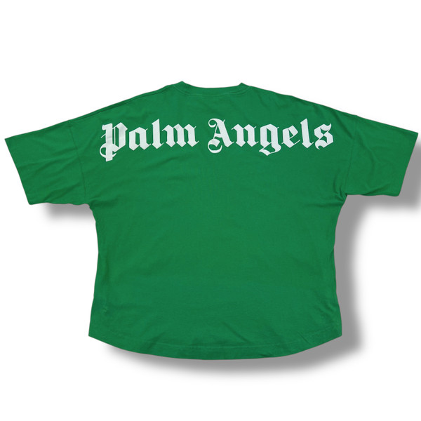 Palm Angels Green Spellout T Shirt 