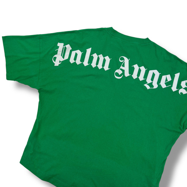 Palm Angels Green Spellout T Shirt 