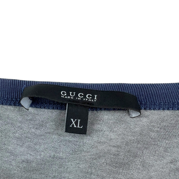 Gucci Crest Print Grey T Shirt 