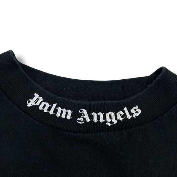 Palm Angels Black Spellout Long Sleeve T Shirt 
