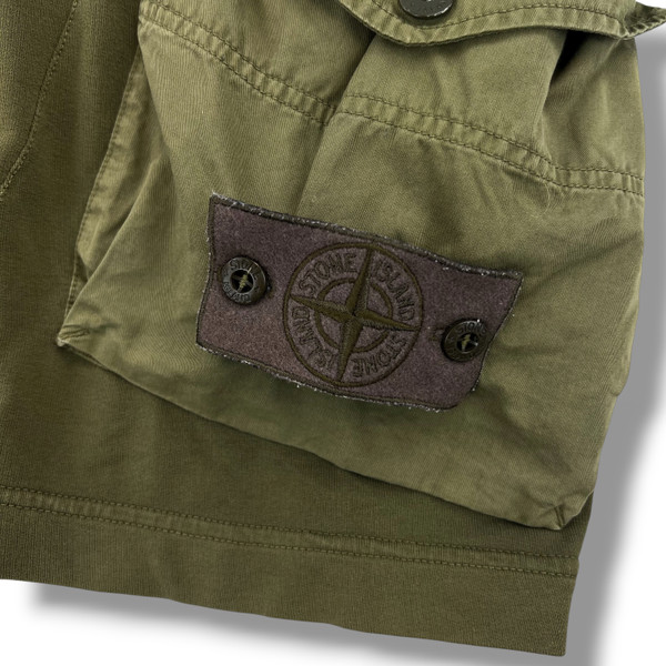 Stone Island Khaki Ghost Project Cargo Shorts