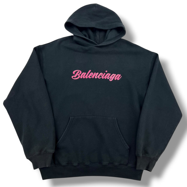 Balenciaga Glossy Logo Pullover Hoodie 