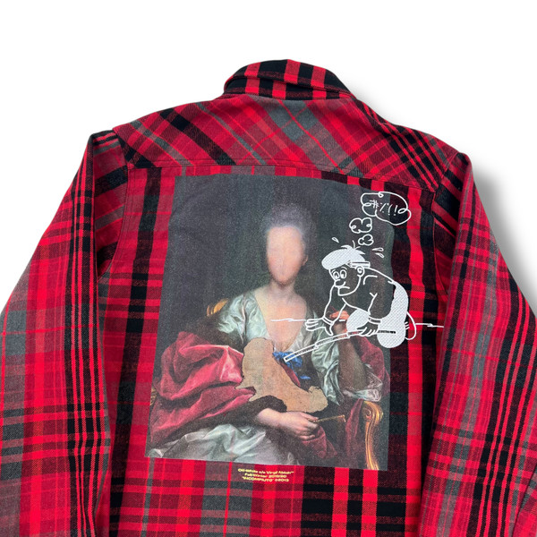 Off-White Mariana De Silva Red Plaid Shirt 