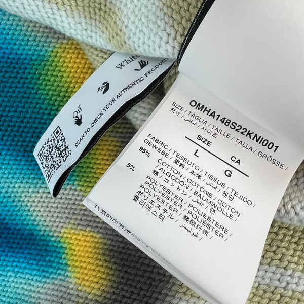 Off-White Arrows Tie Dye Knitted Hoodie 
