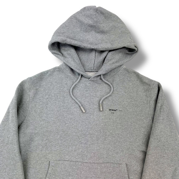 Off-White Small Logo Grey Hoodie 