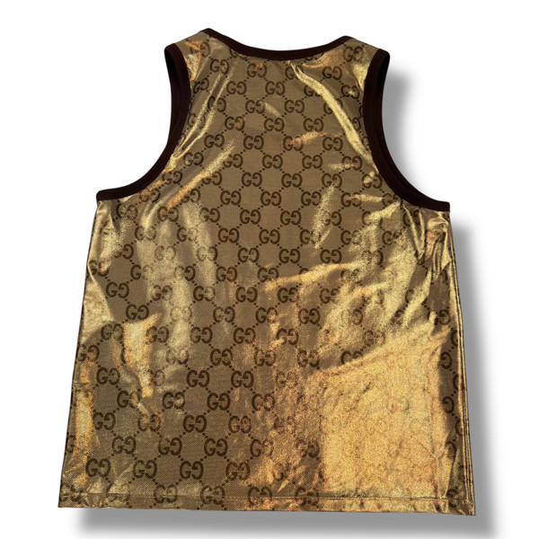 Gucci Gold GG Technical Jersey Tank Top 