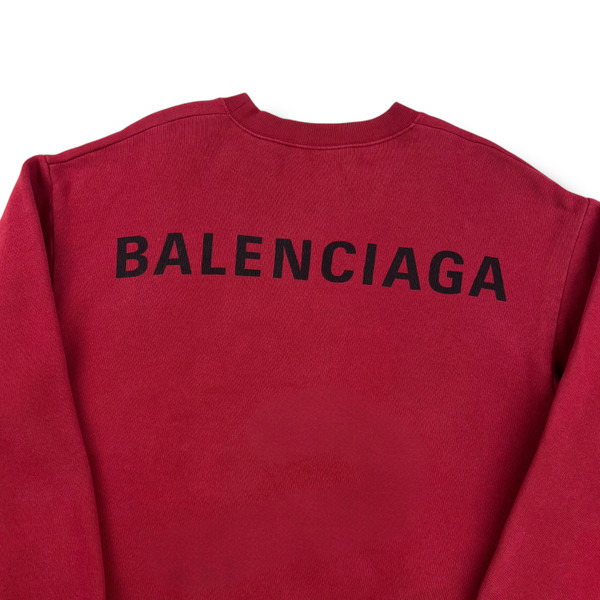 Balenciaga Back Logo Red Sweatshirt 