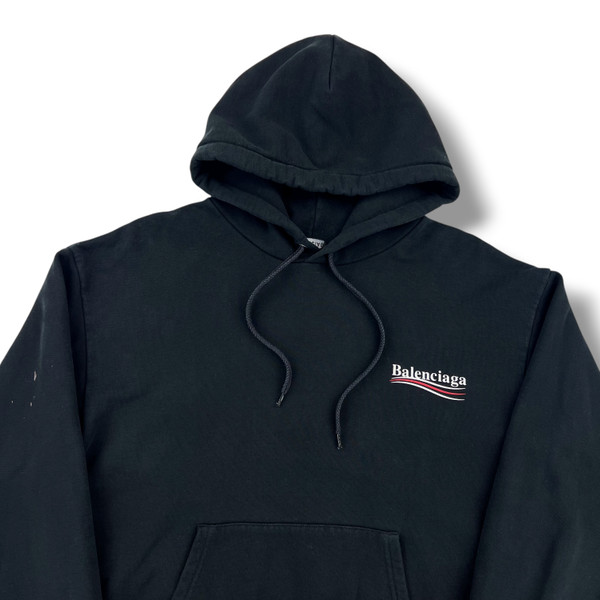 Balenciaga Campaign Logo Hoodie Black