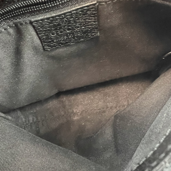 Gucci Black Monogram Waist Bag 