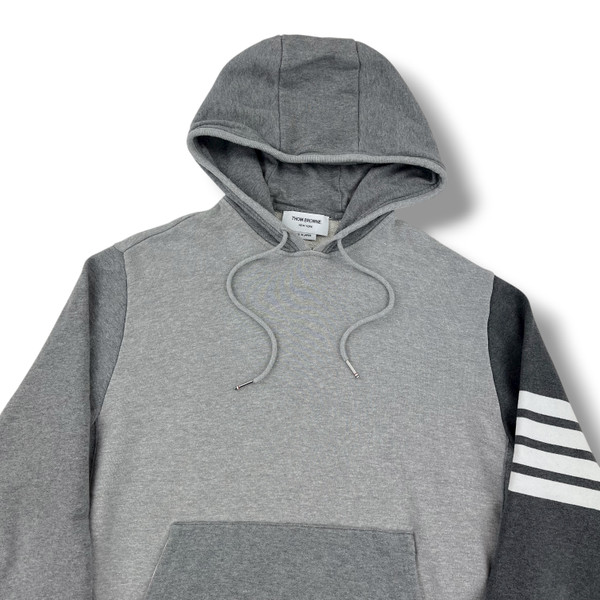 Thom Browne Tonal Funmix 4 Bar Popover Hoodie