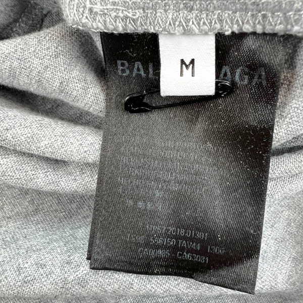 Balenciaga Grey Campaign Logo T Shirt 