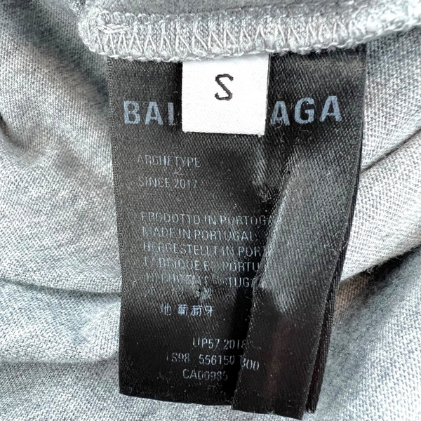 Balenciaga Grey Campaign Logo T Shirt 