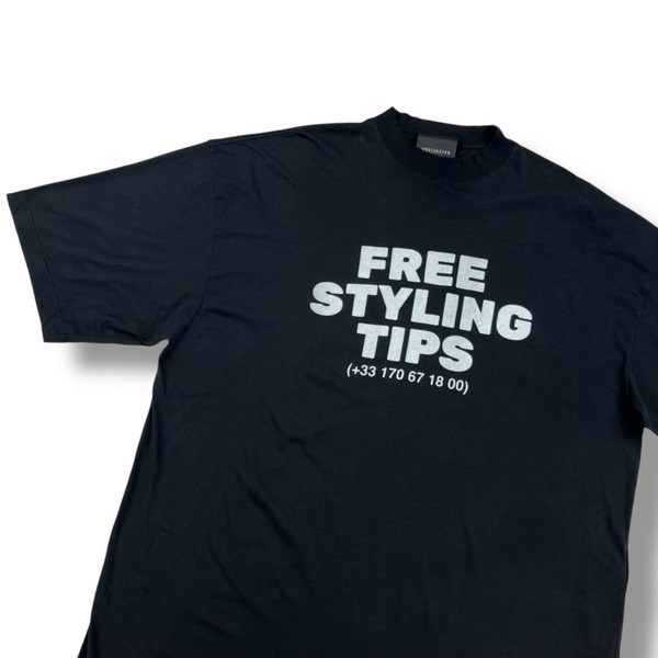 Balenciaga Free Styling Tip Black T Shirt 