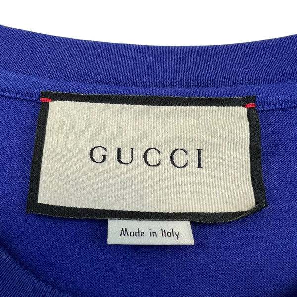 Gucci Blue Spellout T Shirt 