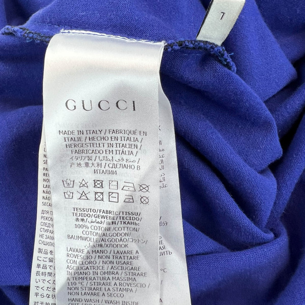 Gucci Blue Spellout T Shirt 