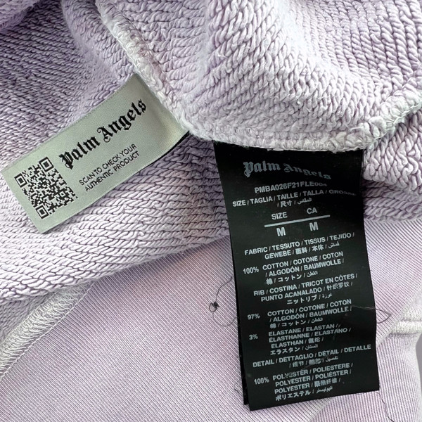 Palm Angels Curved Logo Lilac Sweatshirt 
