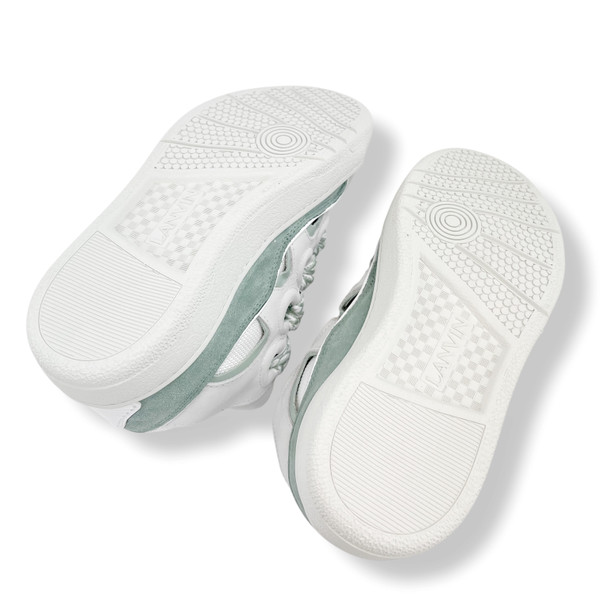 Lanvin Mint Green Curb Trainers