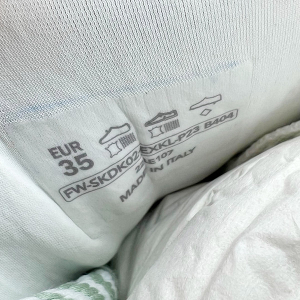 Lanvin Mint Green Curb Trainers