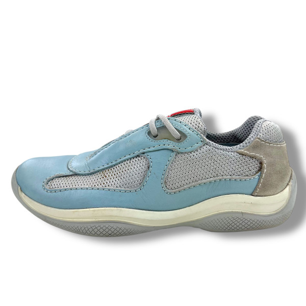 Prada Baby Blue Americas Cup Trainers