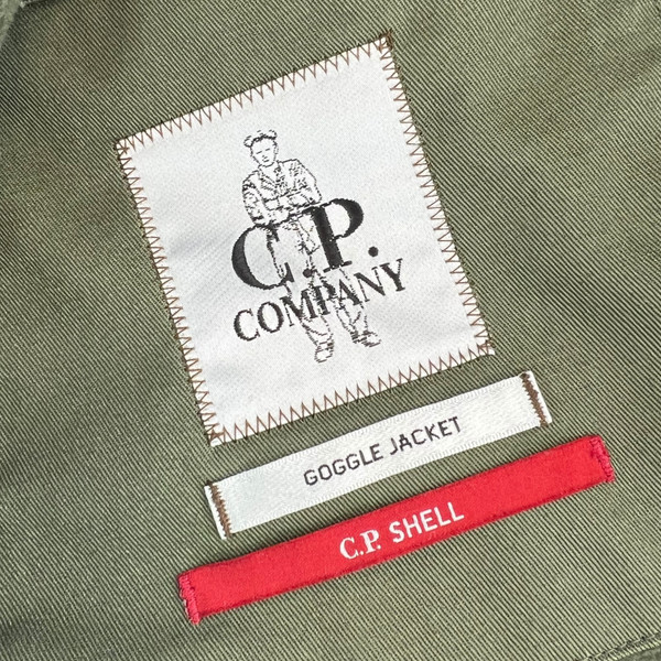C.P. Company Brown Soft Shell Goggle Jacket 