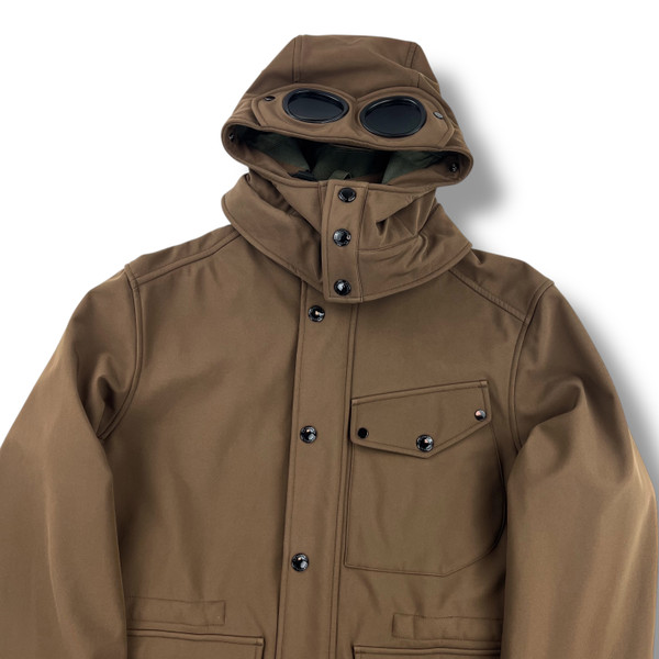 C.P. Company C.P. Shell Brown Goggle Jacket 