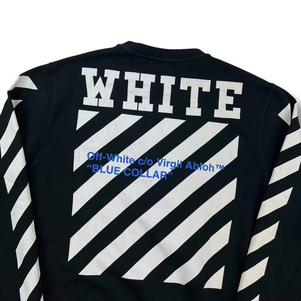Off-White Blue Collar Black Sweatshirt
