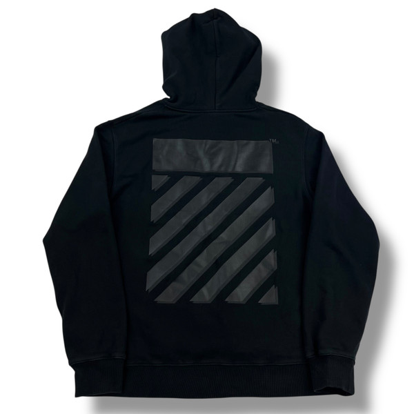 Off-White Rubber Diagonal Black Hoodie 