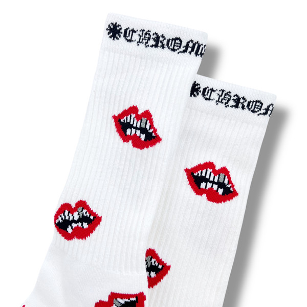 Chrome Hearts x Matty Boy Chomper Socks White 