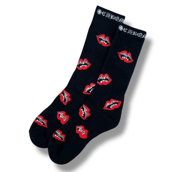 Chrome Hearts x Matty Boy Chomper Socks Black 