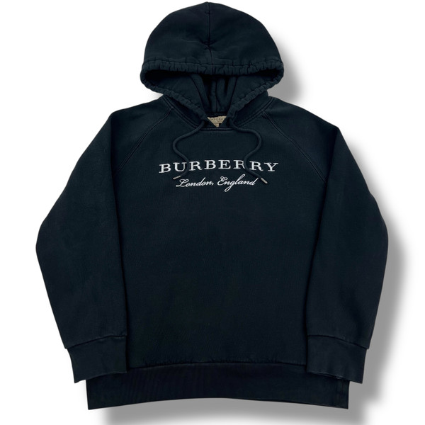 Burberry London England Embroidered Black Hoodie 