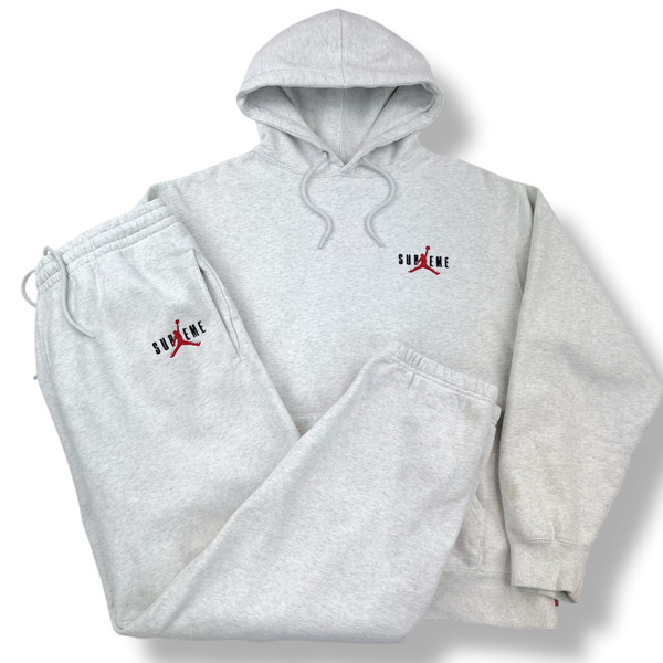 Supreme x Jordan Ash Grey Full Tracksuit FW24