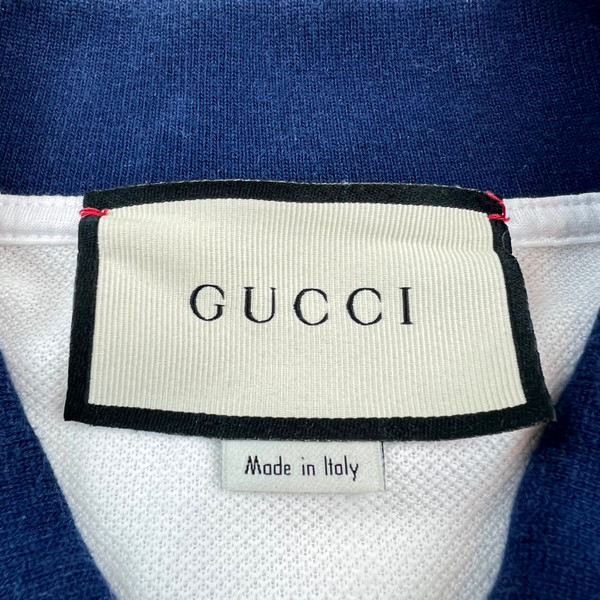 Gucci Ribbon White Polo Shirt 
