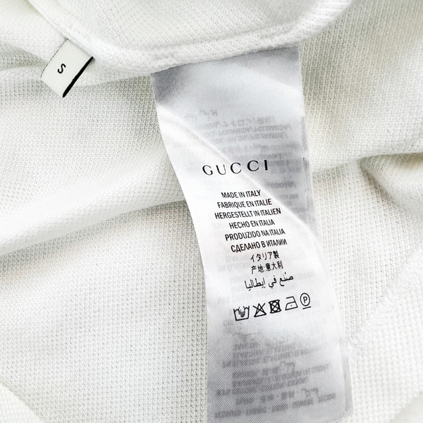 Gucci Ribbon White Polo Shirt 