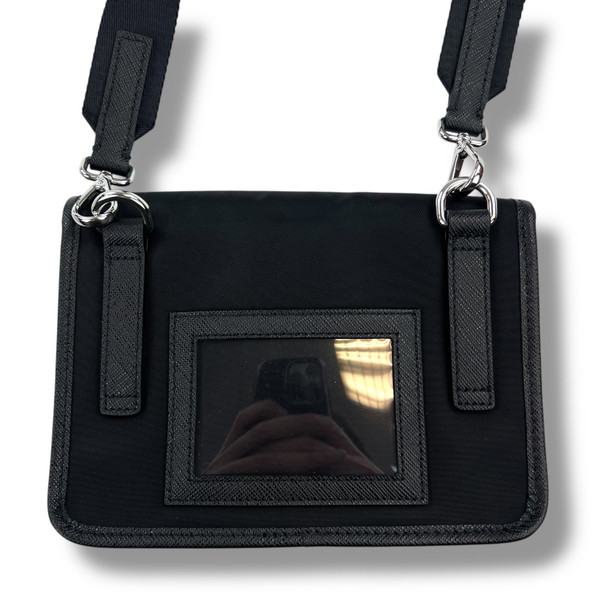 Prada Re-Nylon Saffiano Leather Crossbody Bag 