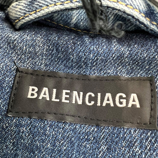 Balenciaga Padded Oversized Denim Puffer Jacket 