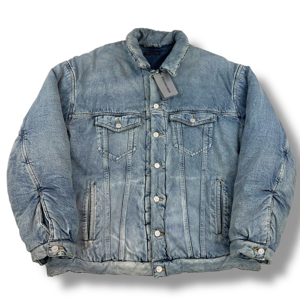 Balenciaga Padded Oversized Denim Puffer Jacket 