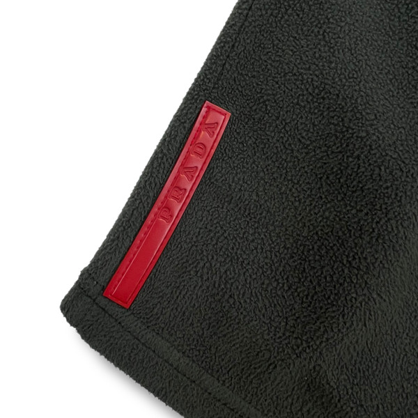Prada Sport FW99 Green Thumbhole Fleece Sweatshirt 