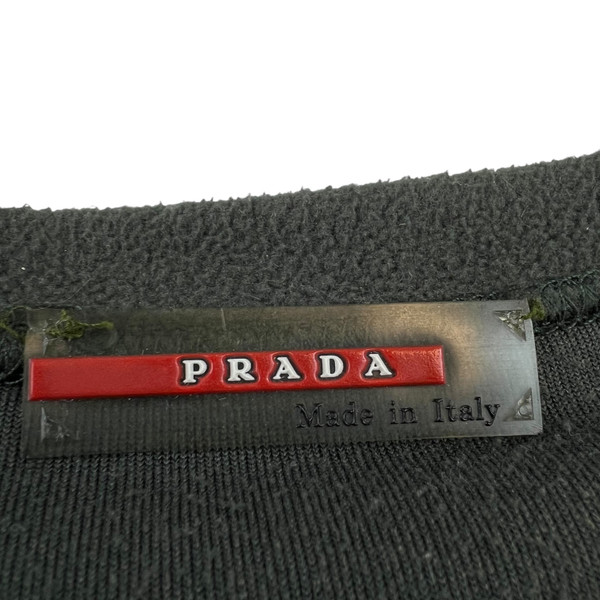Prada Sport FW99 Green Thumbhole Fleece Sweatshirt 