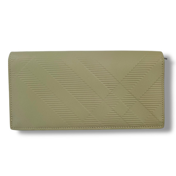 Burberry Embossed Check Continental Wallet Beige 