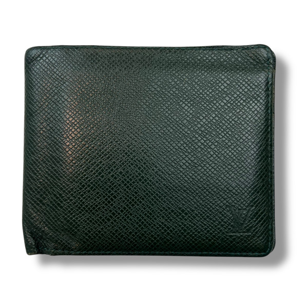 Louis Vuitton Green Taiga Leather Bifold Wallet 