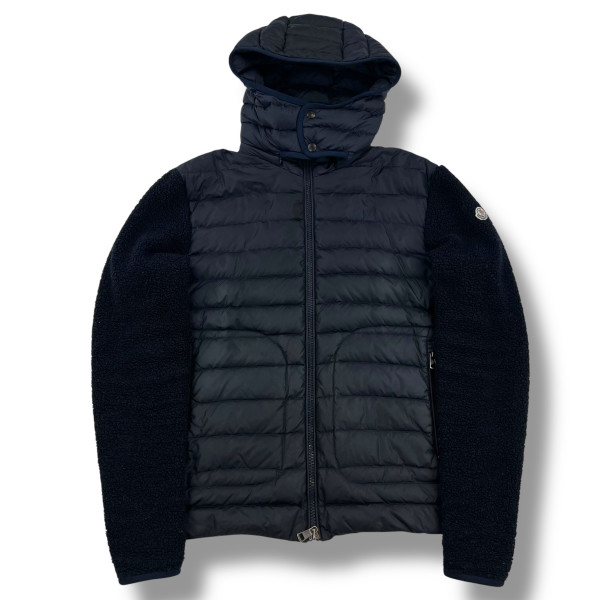 Moncler Navy Fleece / Padded Hybrid Jacket 
