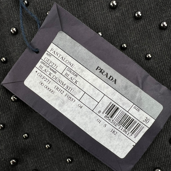 Prada FW18 Stud Embellished Jeans