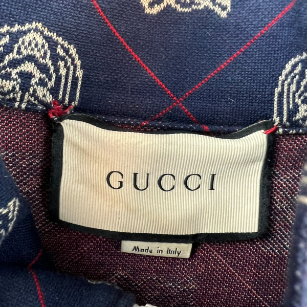 Gucci Tiger Print Navy Track Jacket 
